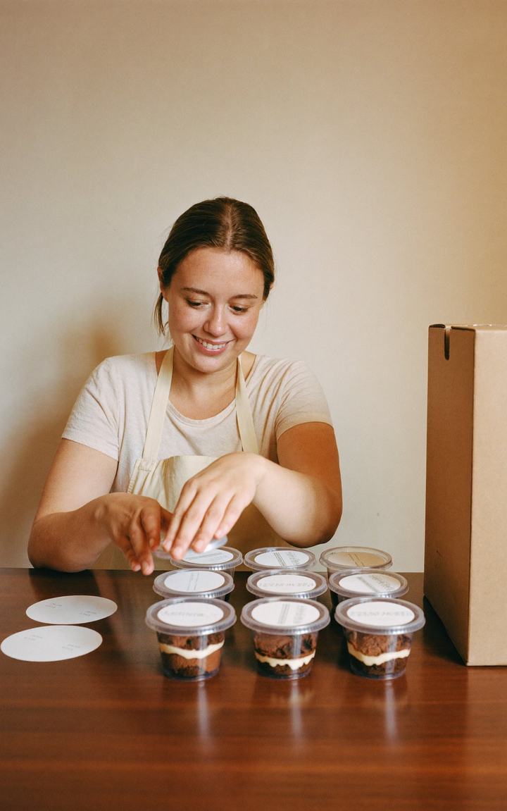 Cerrando y etiquetando los vasos